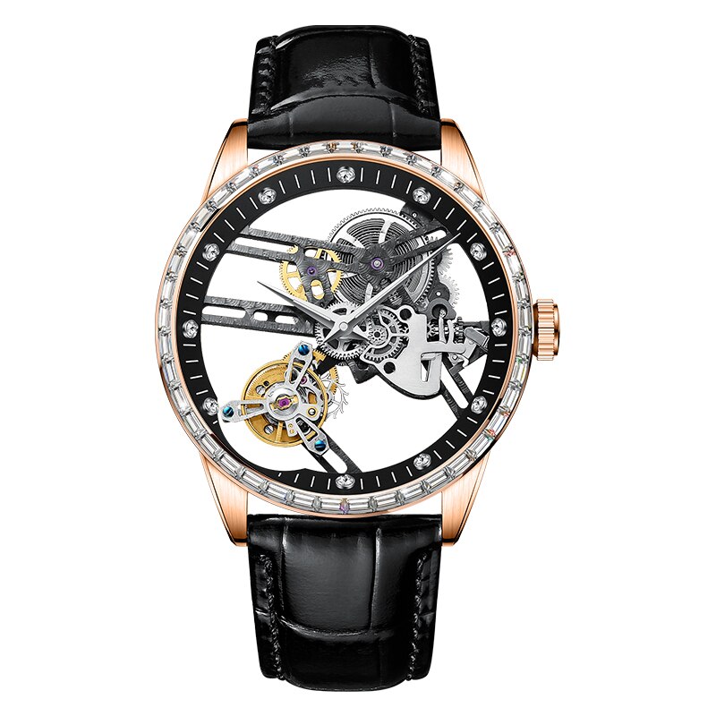 AESOP Hollow Diamond Tourbillon Watch Automatic Watches Special Hollow Mechanical Luxury Watches Steel Strap 2021