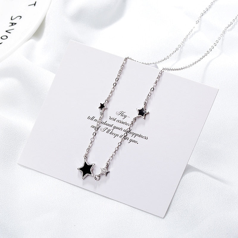 Fashion Link Chain Star Charm Necklaces &amp; Pendants For Women Wedding Party Jewelry Chokers dz868