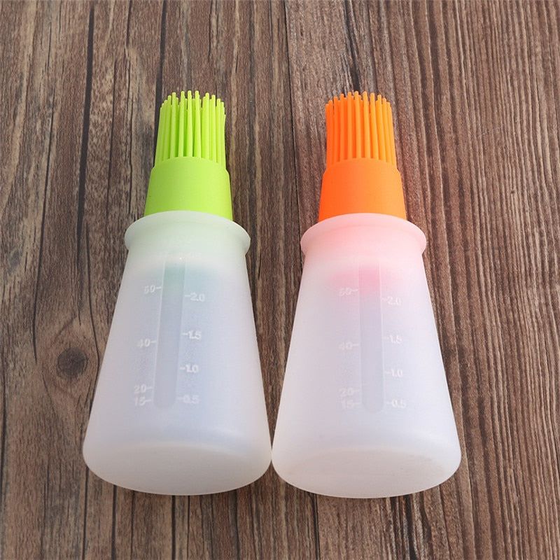 NEW Portable Oil Bottle Barbecue Brush Silicone Kitchen BBQ Cooking Tool Baking Pancake Barbecue Camping Accessories Gadgets