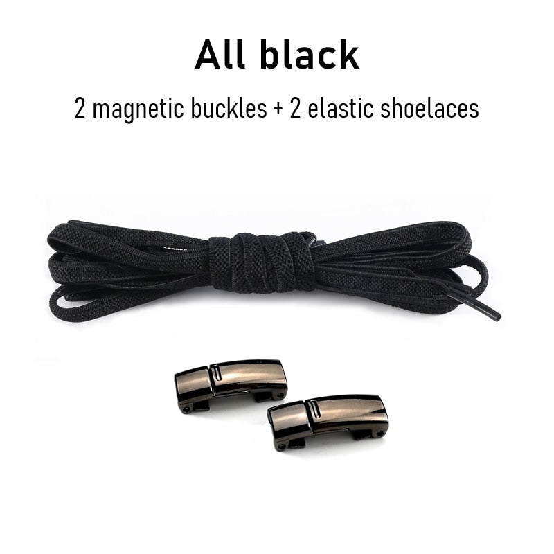 1Pair No tie Shoelaces Magnetic Elastic Shoe Laces For Kids and Adult Sneakers Shoelace 23 Color Shoestrings