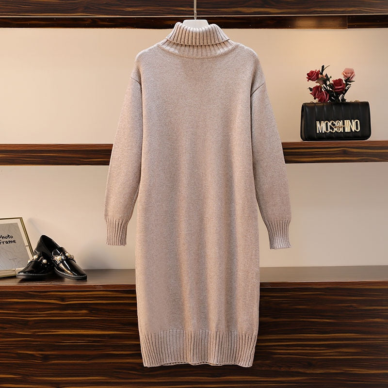 Knitted dress autumn and winter women&