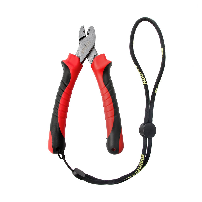 Booms Fishing CP2 Fishing Crimp Pliers for Single Barrel Socket Tools Portable Lightweight non-slip handle with Lanyard