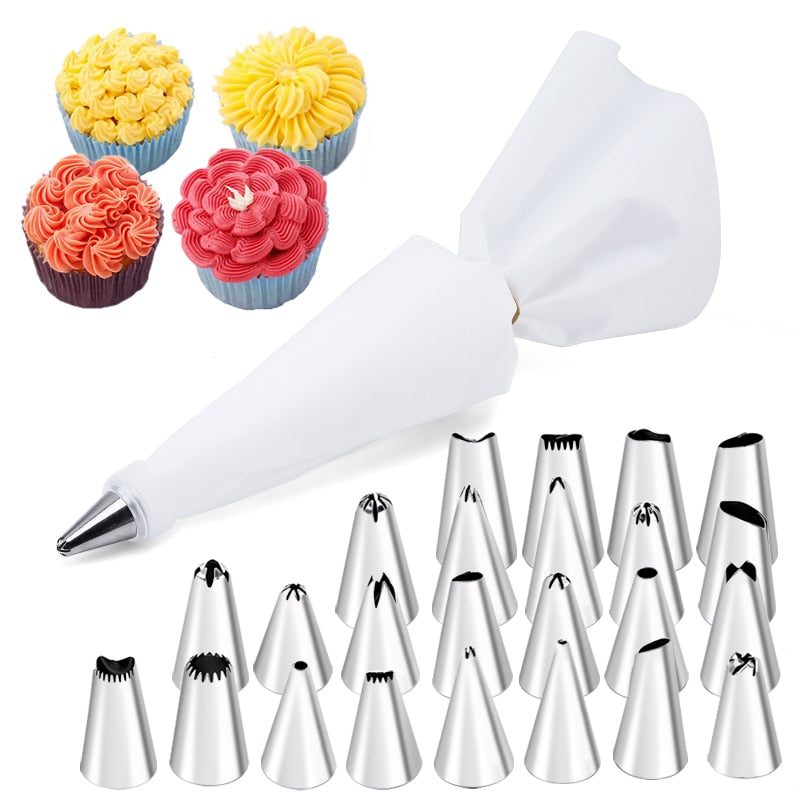 6/14/26/29 pcs set Cream Nozzles Pastry Tools Accessories For Cake Decorating Pastry Bag Kitchen Bakery Confectionery equipment