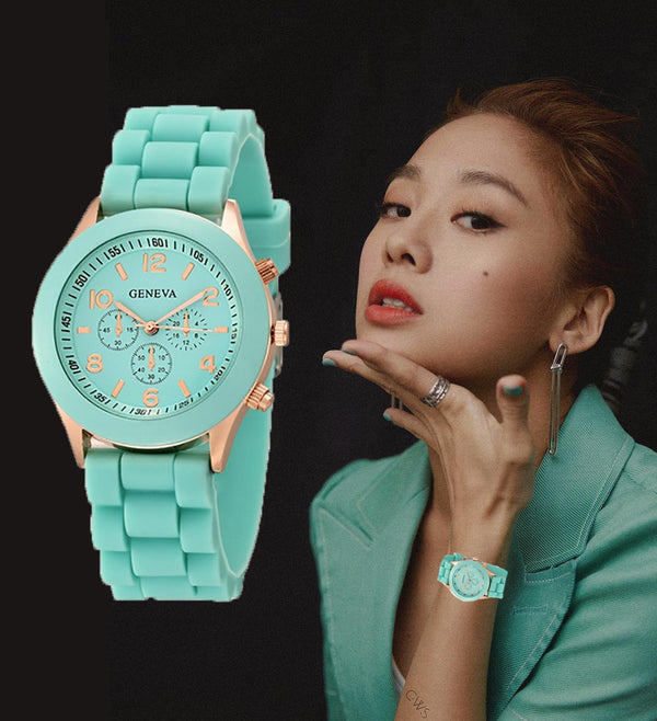Women Watches 2021 New Fashion Luxury Brand Women&#39;s Watch Silicone Strap Quartz Wrist Watch For Female Relogio Feminino Zegarki