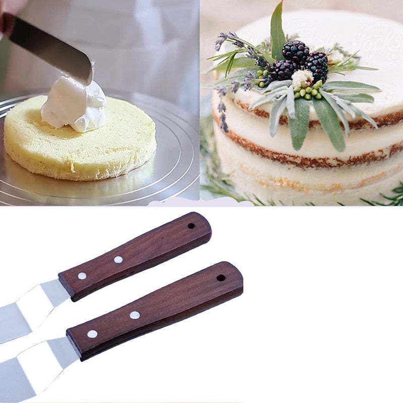 4/6/8/10/12 Inch Stainless Steel Cake Spatula Butter Cream Icing Frosting Knife Smoother Kitchen Pastry Cake Decoration Tools