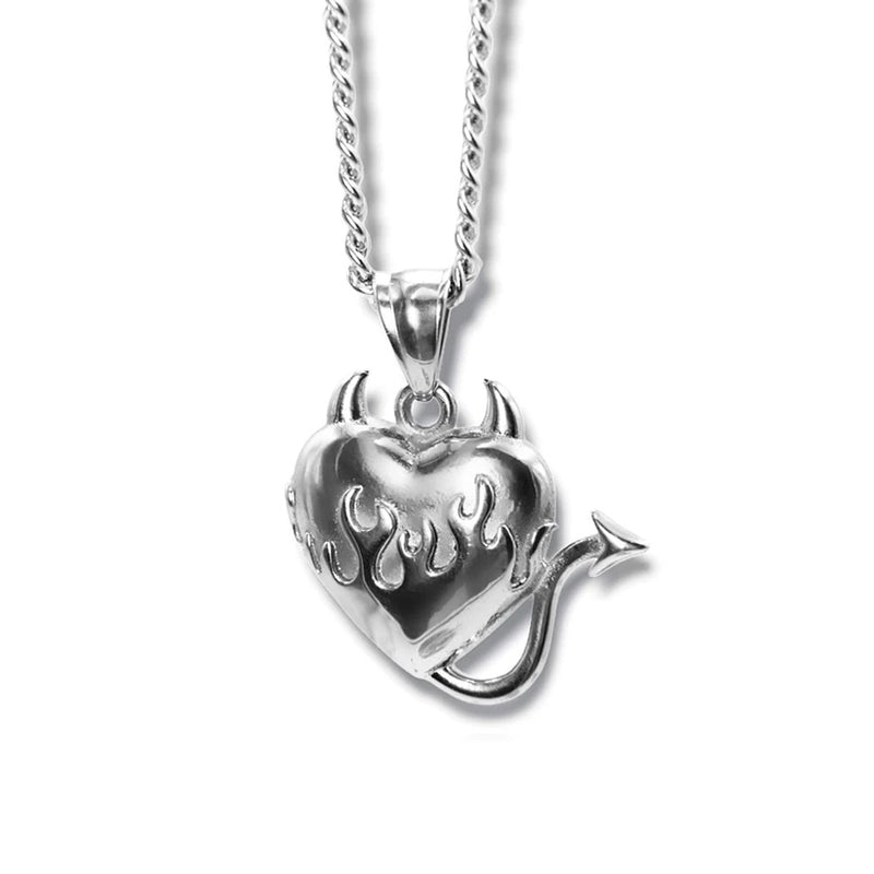 Lost Lady Pierced Heart Butterfly Skull Devilish Heart Smiley Daisy Smile Now Cay Later Sacred Heart Necklace