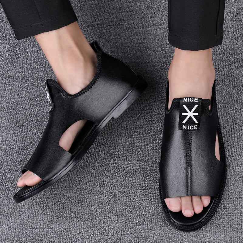 Brand New Summer Men Sandals Leisure Beach Men Shoes High Quality Genuine Leather Sandals Fashion Men&