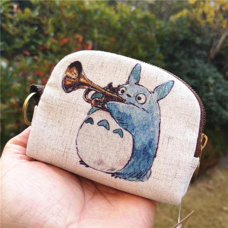 Cute Totoro Canvas Coin Purse Shell Wallet Fashion Giraffe Animals Key Pouch Bag creative Mini Change Purses Wallets For Gift