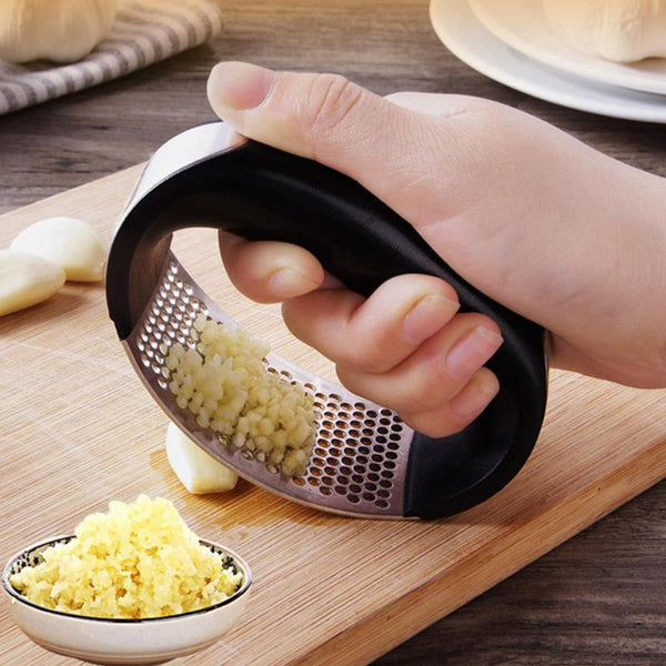 Stainless Garlic Press Household Manual Device Kitchen Garlic Press Squeezer Garlic Tools Kitchen Gadgets Accessories 1Pcs