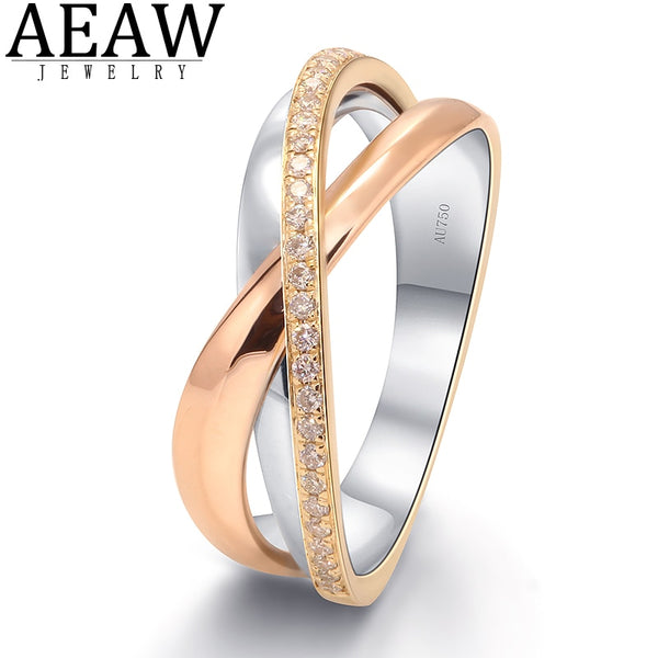 New Trendy Luxury Jewelry HPHT Lab Grown Diamond Classic 14K Gold Three Color Rings Fashion Party Gifts for Men and Women