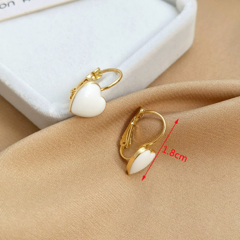 New Korean Fashion Dangle Earrings for Women White Flower Drop Earrings pendientes New Year Gift Fashion Ear Jewelry aretes