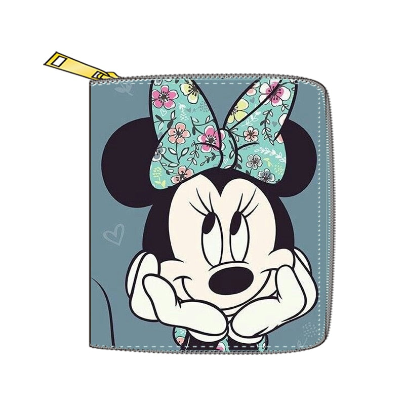 2022 New Mickey Mouse Wallet for Women Disney Cartoon Anime  Purses and Handbags Zipper Mini Coin Purse Girl&