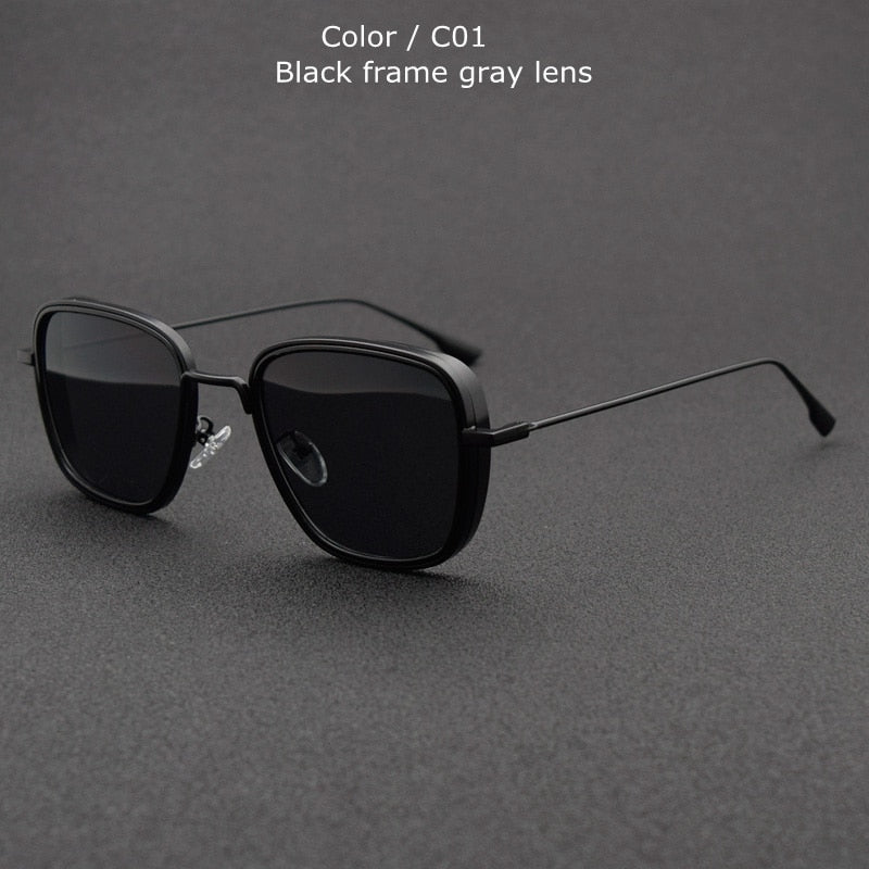 TUZENGYONG 2022 New Steampunk Sunglasses Fashion Men Women Brand Designer Vintage Square Metal Frame Sun Glasses UV400 Eyewear