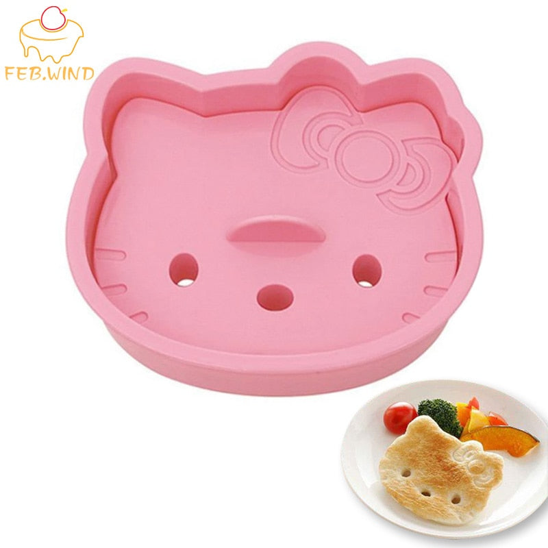 Plastic Animal Cat Kids Sandwiches Cutter And Sealer Sandwiches Mould/Maker Dough/Cookie Cutter Cookie Press Pastry Tools    745