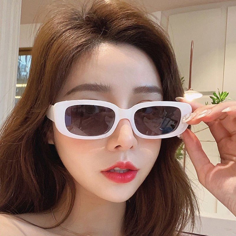 2022 New Fashion Summer Vintage Small Square Frame Sunglasses For Women Retro Punk Rectangle Sun Glasses Eyewear Shades