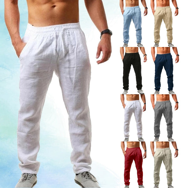 2022 New Summer Fashion  Men&#39;s Casual Pants Elastic Waist Trousers   Jogging Pants