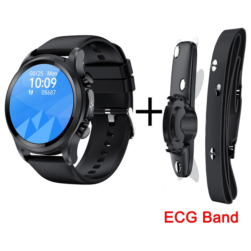 ECG PPG Blood Glucose Smart Watch Men Blood Pressure Heart Rate Body Temperature IP68 Waterproof Fitness Tracker Smartwatch