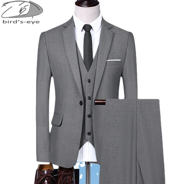 (Jacket+Pants+Vest) New Wedding Suits for Men Best Man&#39;s 3 PCS Set Formal Suit for Business Meetings Custom Made Black Suits