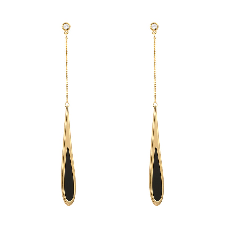 European and American Black Drop Tassel Long Earrings 2022 New Fashion Party Luxury Accessories For Women‘s Temperament Jewelry