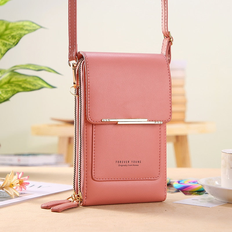 Brand Mini Crossbody Shoulder Bag Women High Quality Cell Phone Pocket Ladies Purse Clutch Fashion Leather Hasp Handbags Female