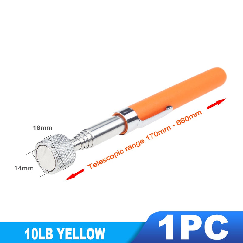 Oauee Mini Portable Telescopic Magnetic Magnet Pen Handy Tool Capacity For Picking Up Nut Bolt Extendable Pickup Rod Stick