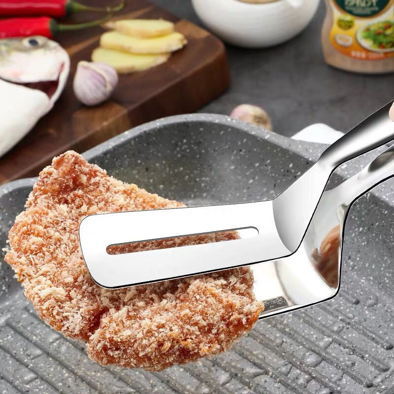 2-in-1 Kitchen Accessories Kitchen Gadget Sets Omelette Spatula Kitchen Silicone Spatula for Toast Pancake Egg Flip Tongs Cocina