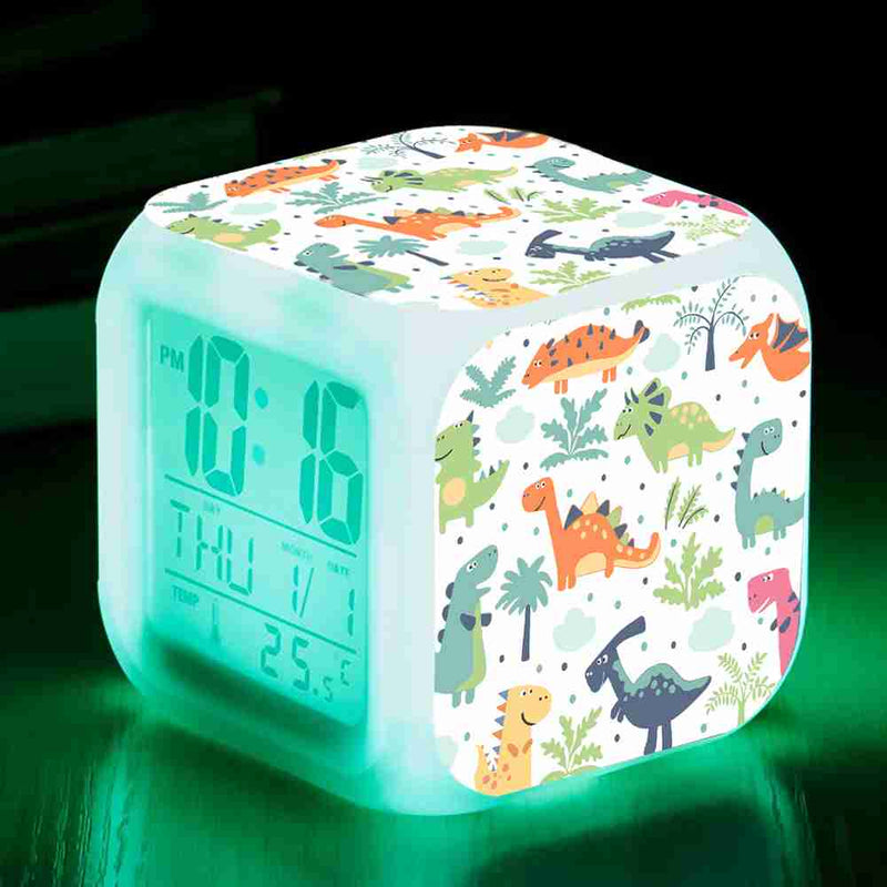 Kids Alarm Clock Cute Dinosaur Digital Alarm Clock For Kids Bedside Clock Children Sleep Trainier Wake Up Night Light Relojes