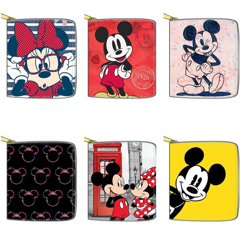 2022 New Mickey Mouse Wallet for Women Disney Cartoon Anime  Purses and Handbags Zipper Mini Coin Purse Girl&