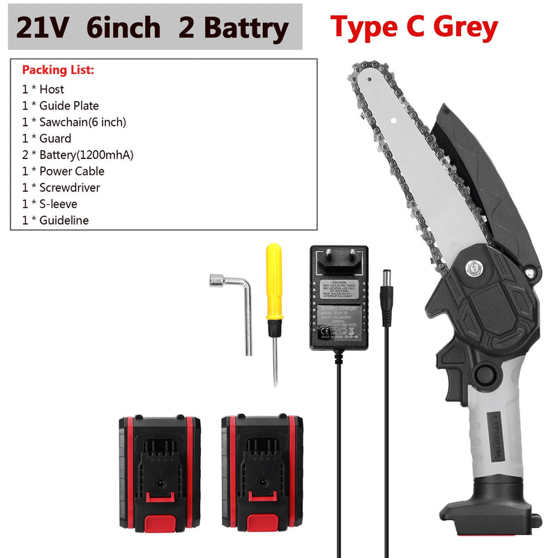 Portable Electric Pruning Saw Rechargeable Small Electric Saws Woodworking One-handed Electric Saw Garden Logging Mini Chain Saw