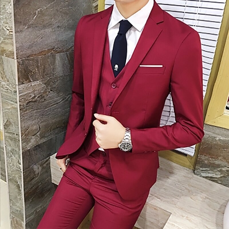 Mens Suits Clothing Suit Men Fashion for Wedding Four Seasons  Casual  New Outwear Two-pack of Pants and Jacket