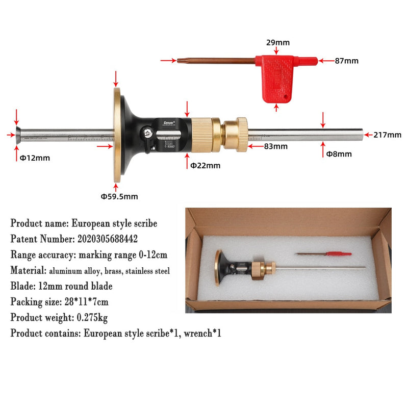 New Woodworking European Style Scriber High Precision Blade Scribing Tools Carpentry Parallel Line Drawing Mortise Marking Gauge