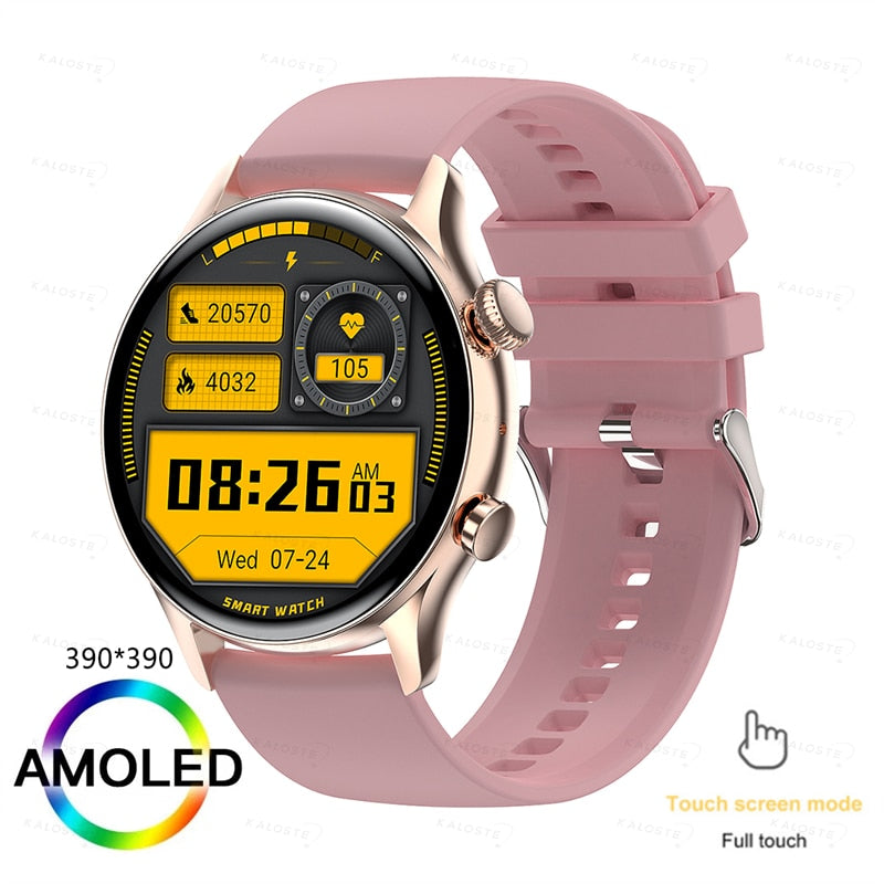 2022 NFC Smartwatch Women AMOLED HD Screen Always Display The Time Bluetooth Call IP68 Waterproof Smart Watch For Samsung Huawei