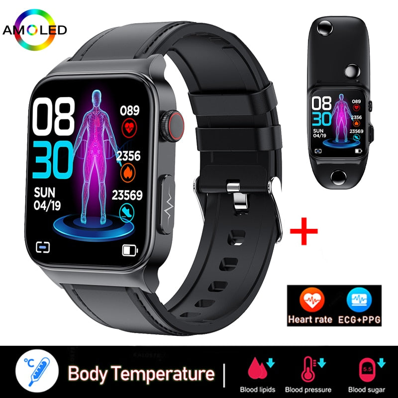 New ECG+PPG Smart Watch Men Laser Treatment Of Hypertension Hyperglycemia Hyperlipidemia Heart Rate Healthy Sport Men Smartwatch