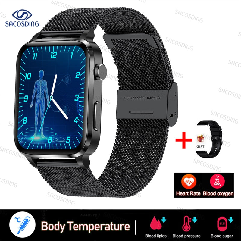 Smart Watch Men Laser Treatment Three High ECG PPG Heart Rate Blood Pressure Health Tracker Smart Watch For Huawei Xiaomi+Gift