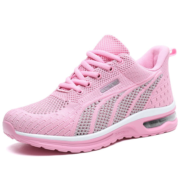 New Running Shoes Ladies Breathable Sneakers Summer Light Mesh Air Cushion Women&#39;s Sports Shoes Outdoor Lace Up Training Shoes