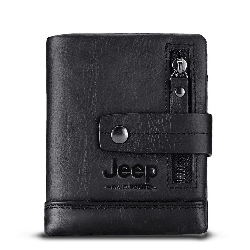 Cowhide Genuine Leather Men Wallet Coin Purse Small Mini Card Holder Vintage PORTFOLIO Portomonee Hasp Male pockect