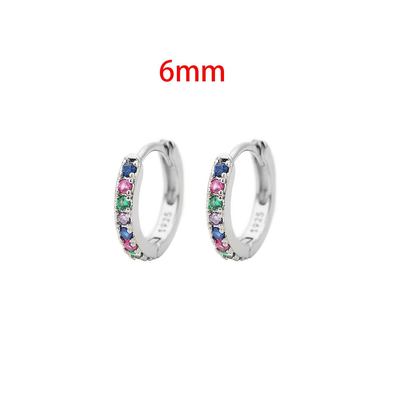 Stainless Steel 1 Pair Minimalist Huggie Hoop Earrings For Women Gold Color Tiny Round Circle 6/8/10mm Punk Unisex Rock Earring