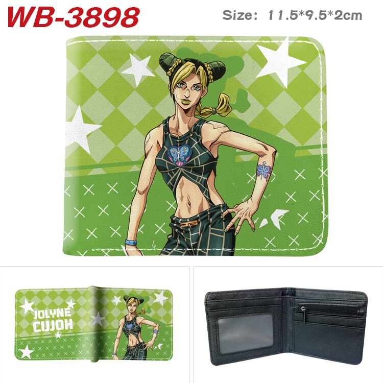 Anime Jojo Bizarre Adventure Cartoon Wallet Men PU Leather Coin Purse with Card Holder