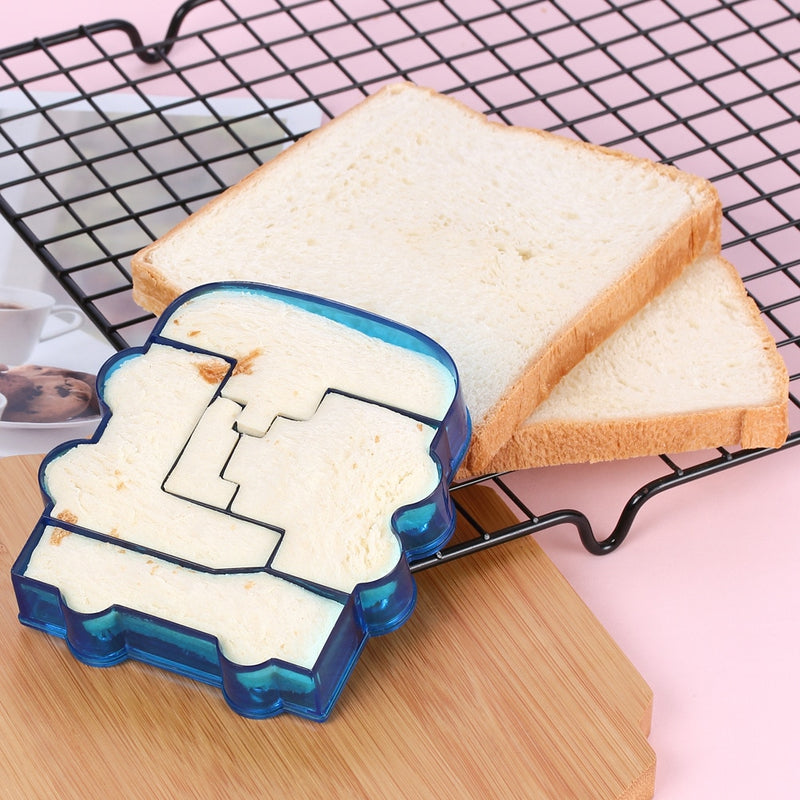 Diy Sandwich Cutter Mould Children Funny Cartoon Lunch Breakfast  Food Cutting Die Bread Mold Baking Tool Kitchen Accessories