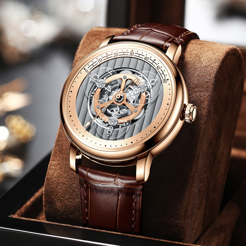 PINDU DESIGN Mens Watches Top Brand Luxury Automatic Watch Men Fashion Business Clock Modified Miyota 8215 Movement Montre Homme