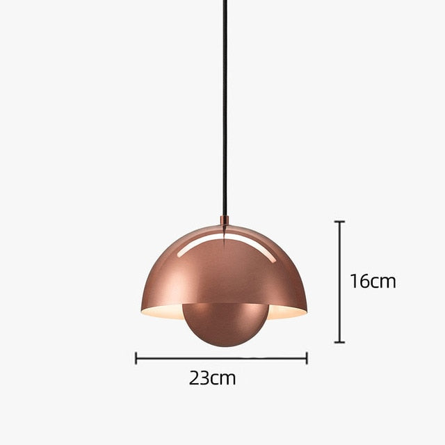 Led modern  pendent lamp semicircular flower bud color ceiling lamp northern European Danish Design Restaurant Chandelier