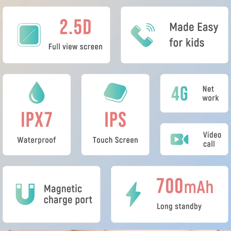 4G Kids Smartwatch Phone GPS Tracker SOS HD Video Call Touch Screen IP67 Waterproof Call Back Children Smart Phone Watch K15 K9