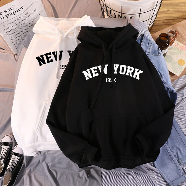 2022 Hoodie Men Streetwear NEW YORK Print Man Sweatshirts 2022 Thicken Warm Hoodies Lady Autumn Pullovers Unisex Y2k Clothes Top