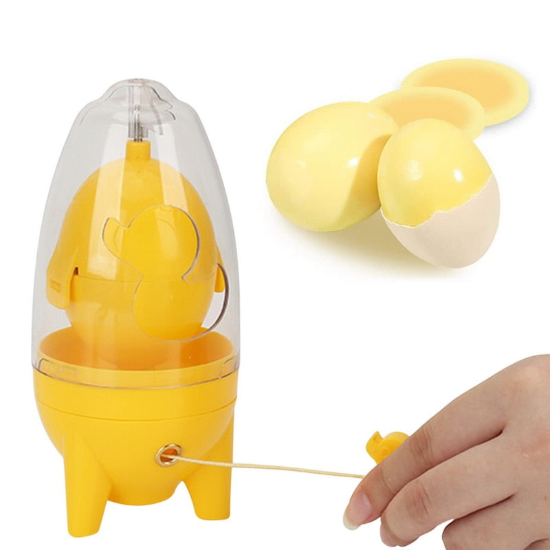 Egg Yolk Shaker Gadget Manual Mixing Golden Whisk Eggs Spin Mixer Stiring Maker Puller Cooking Baking Tools Kitchen Accessories