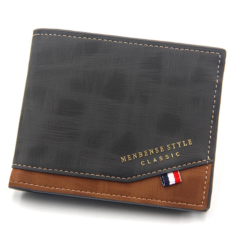 Men Wallet Leather Business Foldable Wallet Luxury Billfold Slim Hipster Credit Card Holders Inserts Coin Purses Vintage Walltes