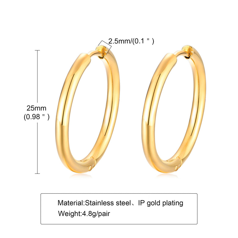 Vnox Large Star Hoop Earrings for Women Silver Color Not Fade