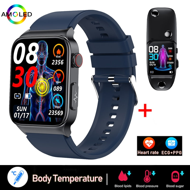 New ECG+PPG Smart Watch Men Laser Treatment Of Hypertension Hyperglycemia Hyperlipidemia Heart Rate Healthy Sport Men Smartwatch