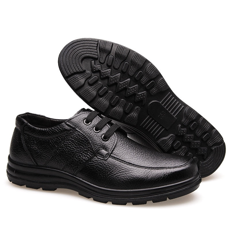 New High Quality Genuine Leather Shoes Men Flats Fashion Men&