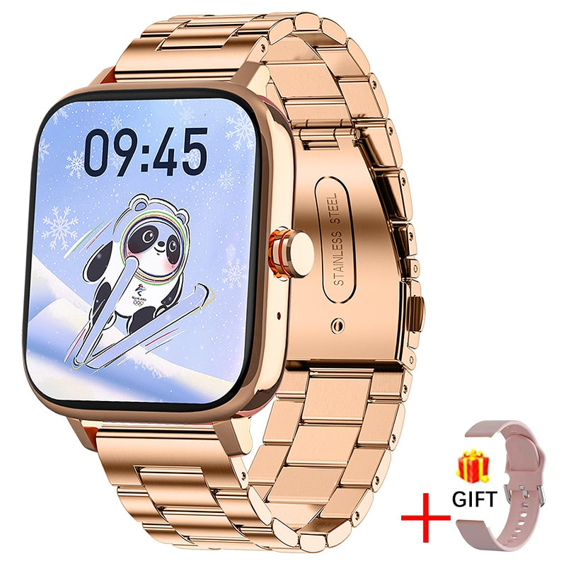 LIGE Call Smart Watch Women Custom Dial Smartwatch For Android IOS Waterproof Bluetooth Music Watches Full Touch Bracelet Clock