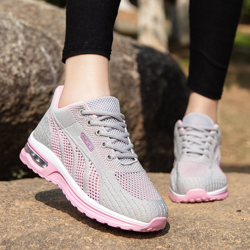 New Running Shoes Ladies Breathable Sneakers Summer Light Mesh Air Cushion Women&